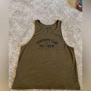 Kill Crew Men's Fighter's Club Green Tank Top